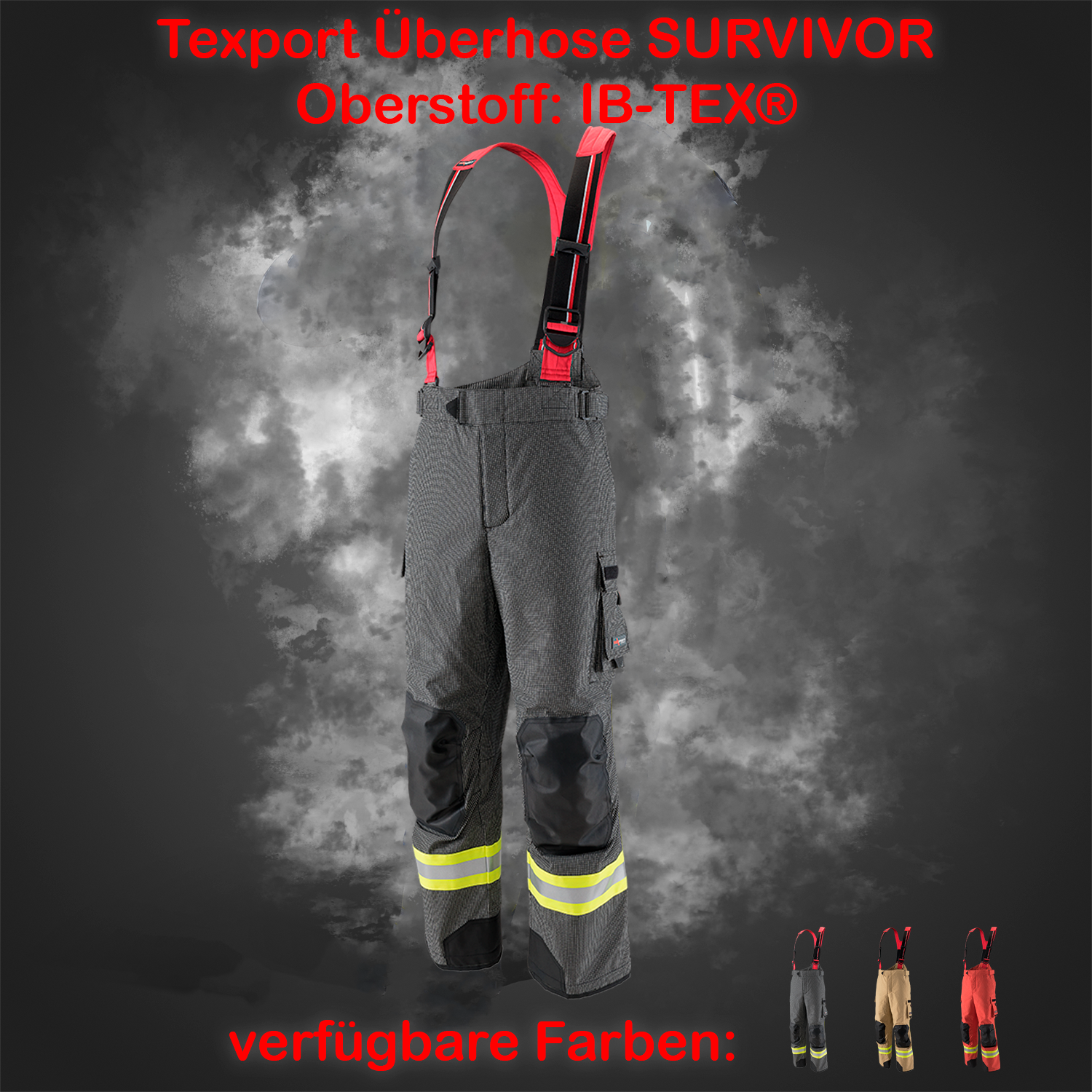 TEXPORT Fire Survivor Hose - gold - IB-TEX® - X-Treme® - Funktion: DRAG mit SKR - Größe: 3XL-5