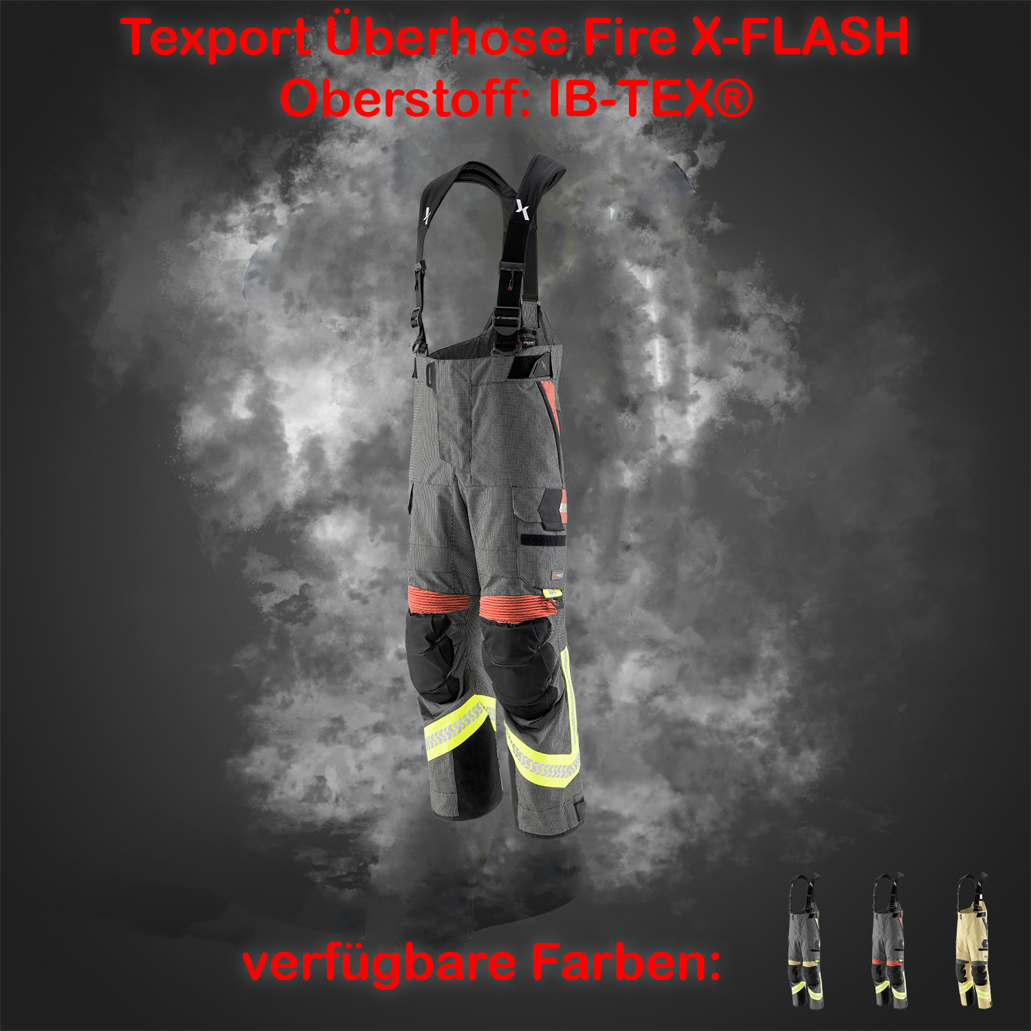 TEXPORT Fire X-FLASH Hose - gold/dunkelblau - IB-TEX® - X-Treme® light - Funktion: DRAG - Größe: S