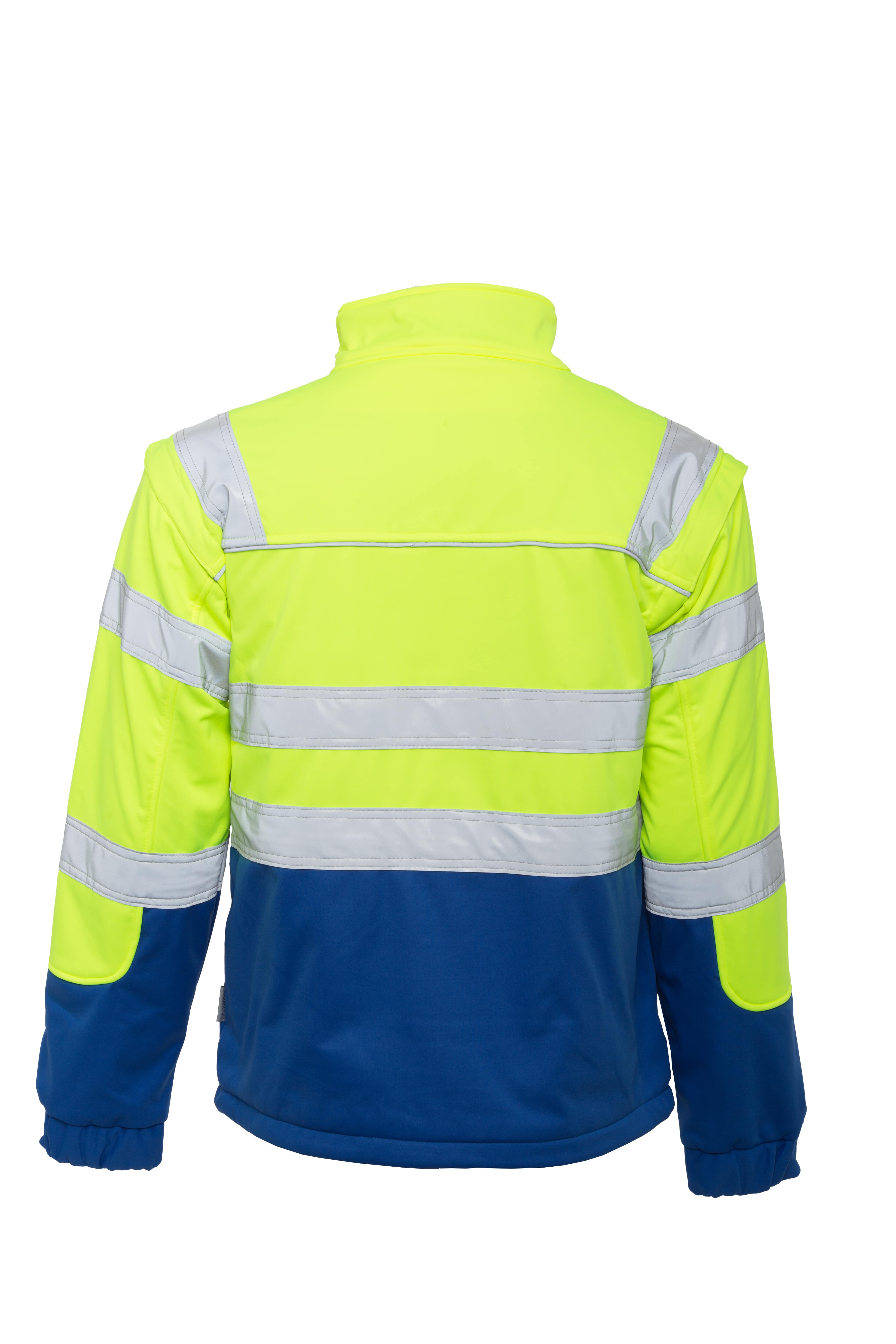 Rescuewear Softshelljacke HiVis Klasse 3 Kobaltblau / Neon Gelb - XL