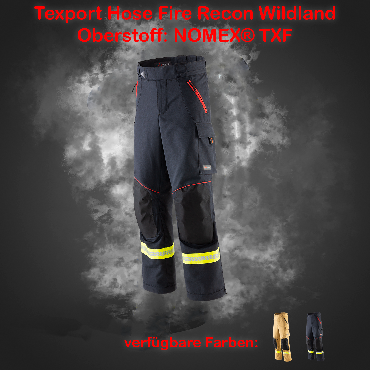 TEXPORT Fire Recon Wildland Hose - gold - NOMEX® TFX - Größe: S-0