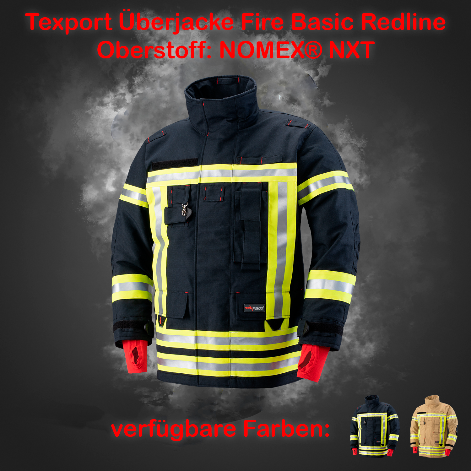 TEXPORT Fire Basic Redline Jacke - gold - Nomex® NXT - Größe: XXL