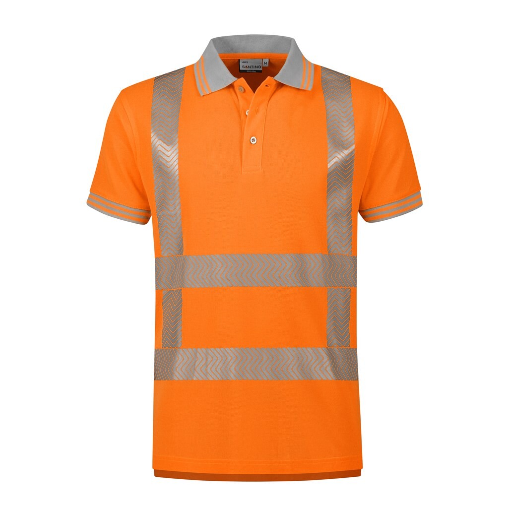 Santino Poloshirt Venice - Fluor Orange XXL - HiVis-Line