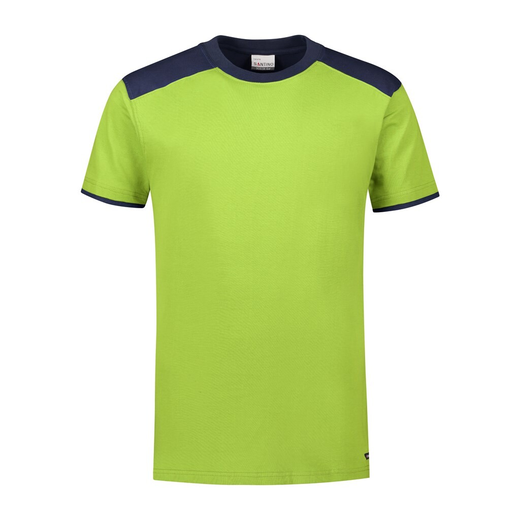 Santino T-shirt Tiesto - Lime / Real Navy XXL - 2 Color-Line