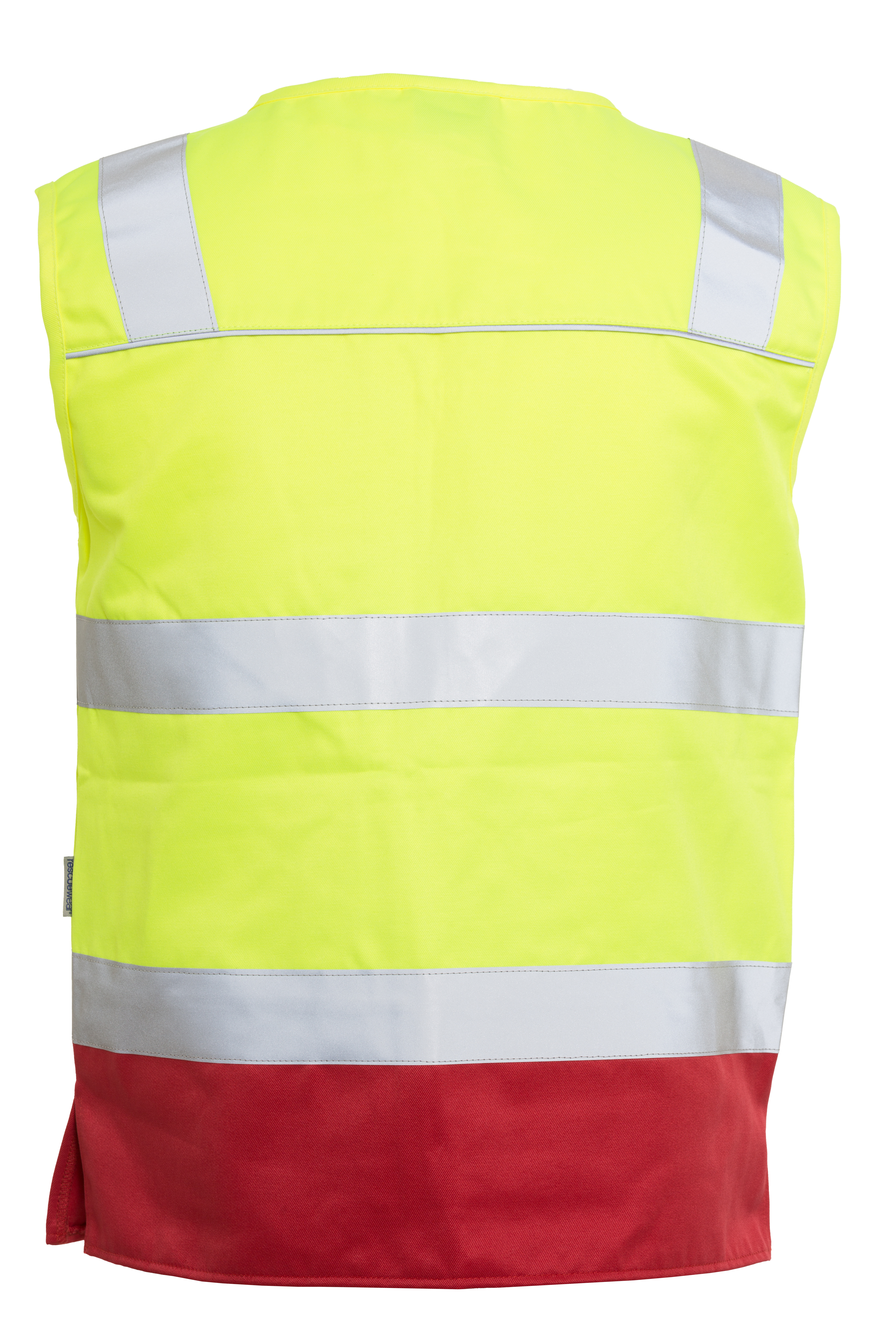 Rescuewear Sommerweste HiVis Klasse 1 Rot / Neon Gelb - XL