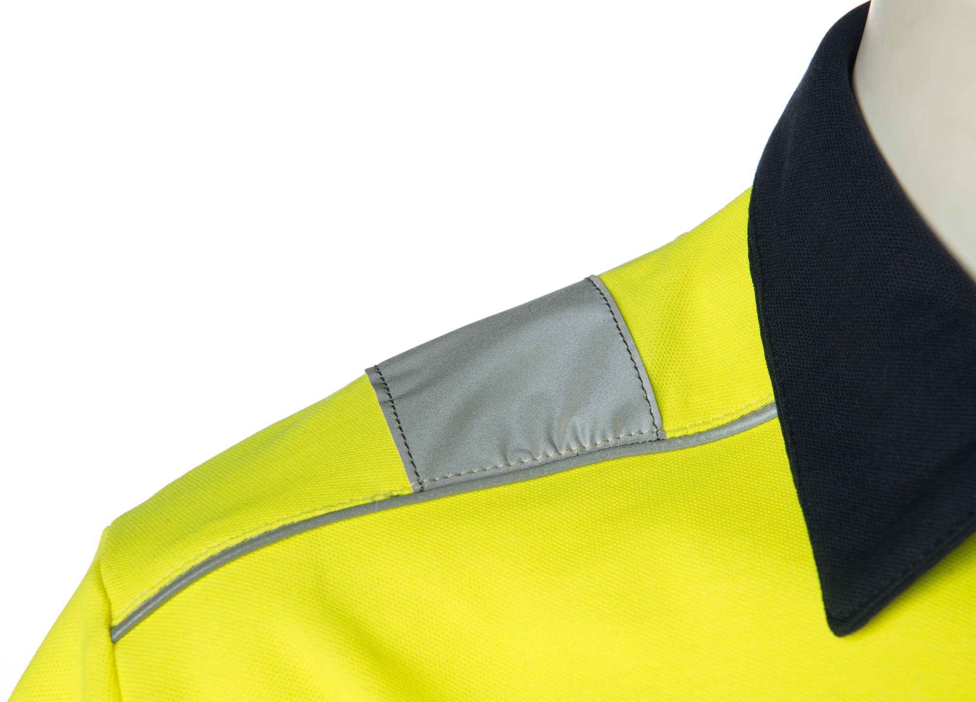 Rescuewear Poloshirt kurze Ärmel HiVis Klasse 2 Marineblau / Neon Gelb - L
