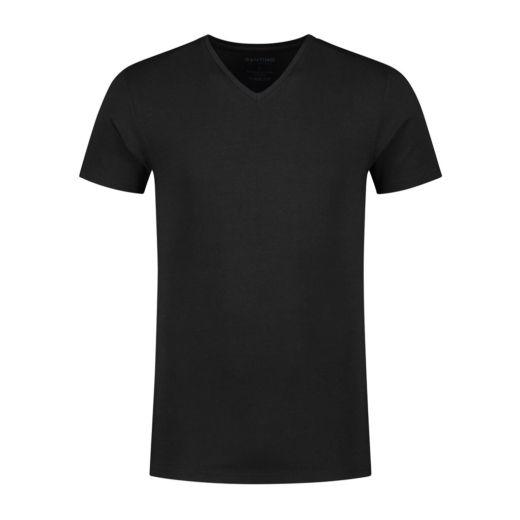 Santino T-shirt Jonaz V-neck - Black 5XL - Eco-Line