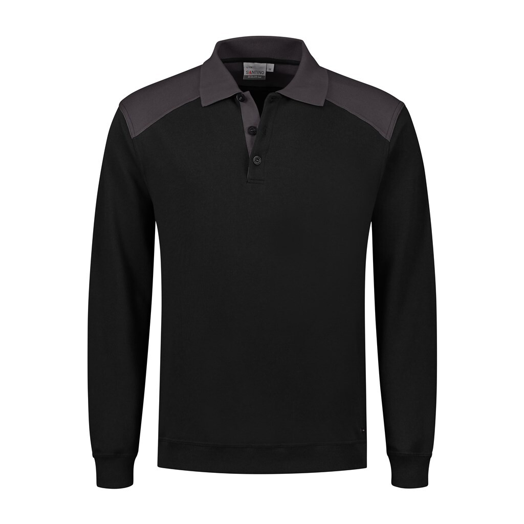 Santino Polosweater Tesla - Black / Graphite XXL - 2 Color-Line